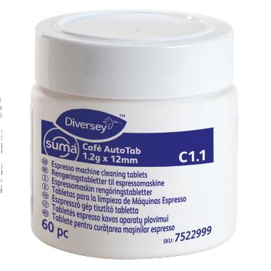 Rensemiddel tablet til espressomaskine – Suma Café AutoTab C1.1, 1,2g × 60 stk