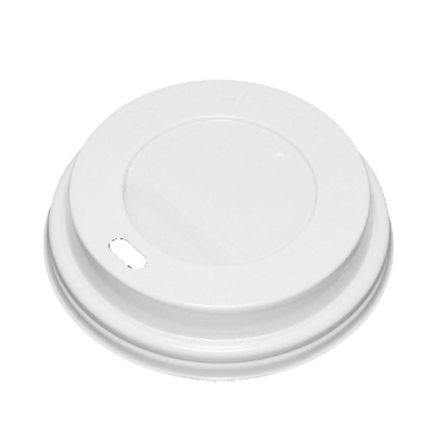 Drikkelåg Plast Ø80xH20mm Til Kaffebæger Hvid Catersource,100 stk/ps