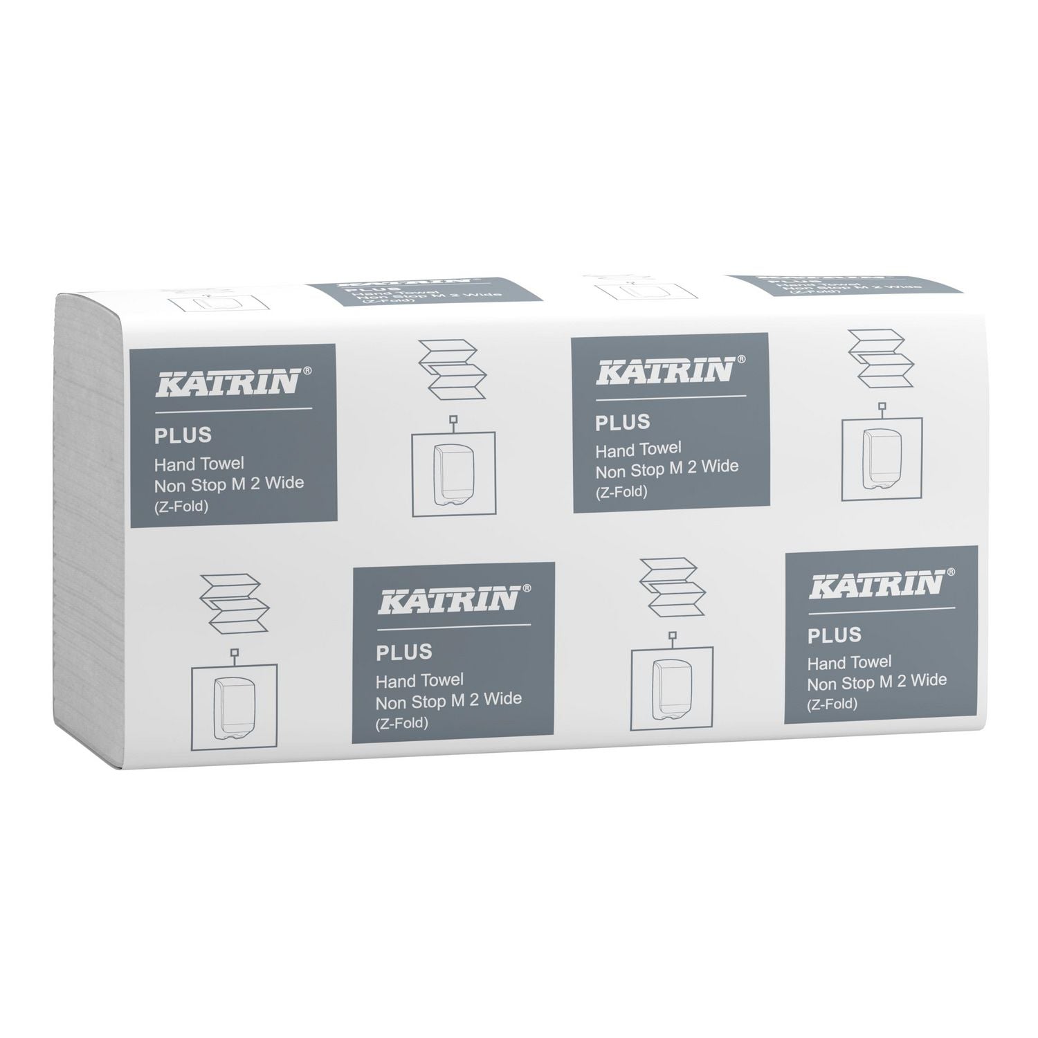 Katrin Plus håndklædeark Z-fold 2-lag – 24x24 cm ( 2400 stk )