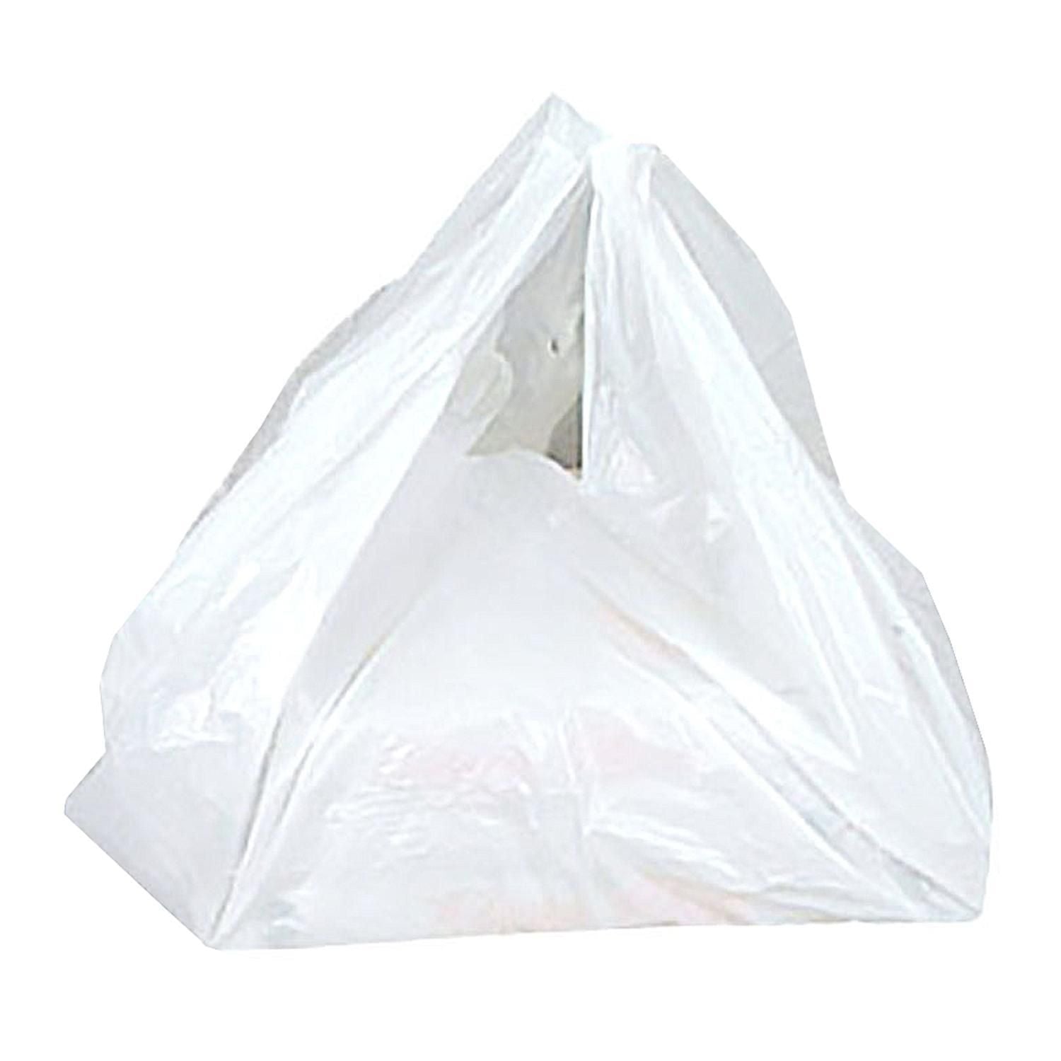 Bærepose 390/180x580 mm 30 my med Huller til Pizza HDPE Hvid,200 stk/krt