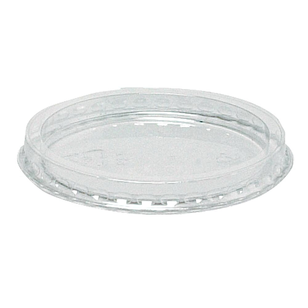 Låg, ABENA Cater-Line, Ø7,5cm, klar, PET/RPET, 80 % RPET + 20 % PET,  fladt uden kryds