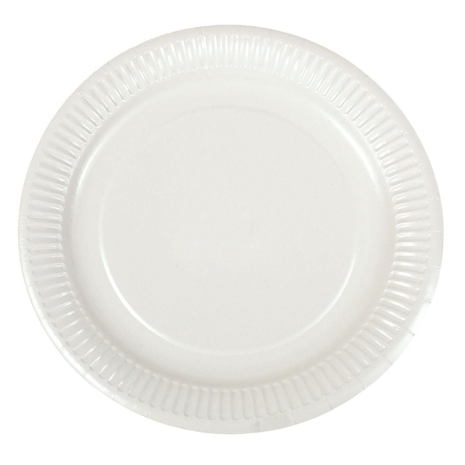 Paptallerken Verive Ø23xH1cm Clay-coated Hvid,50 stk/pk