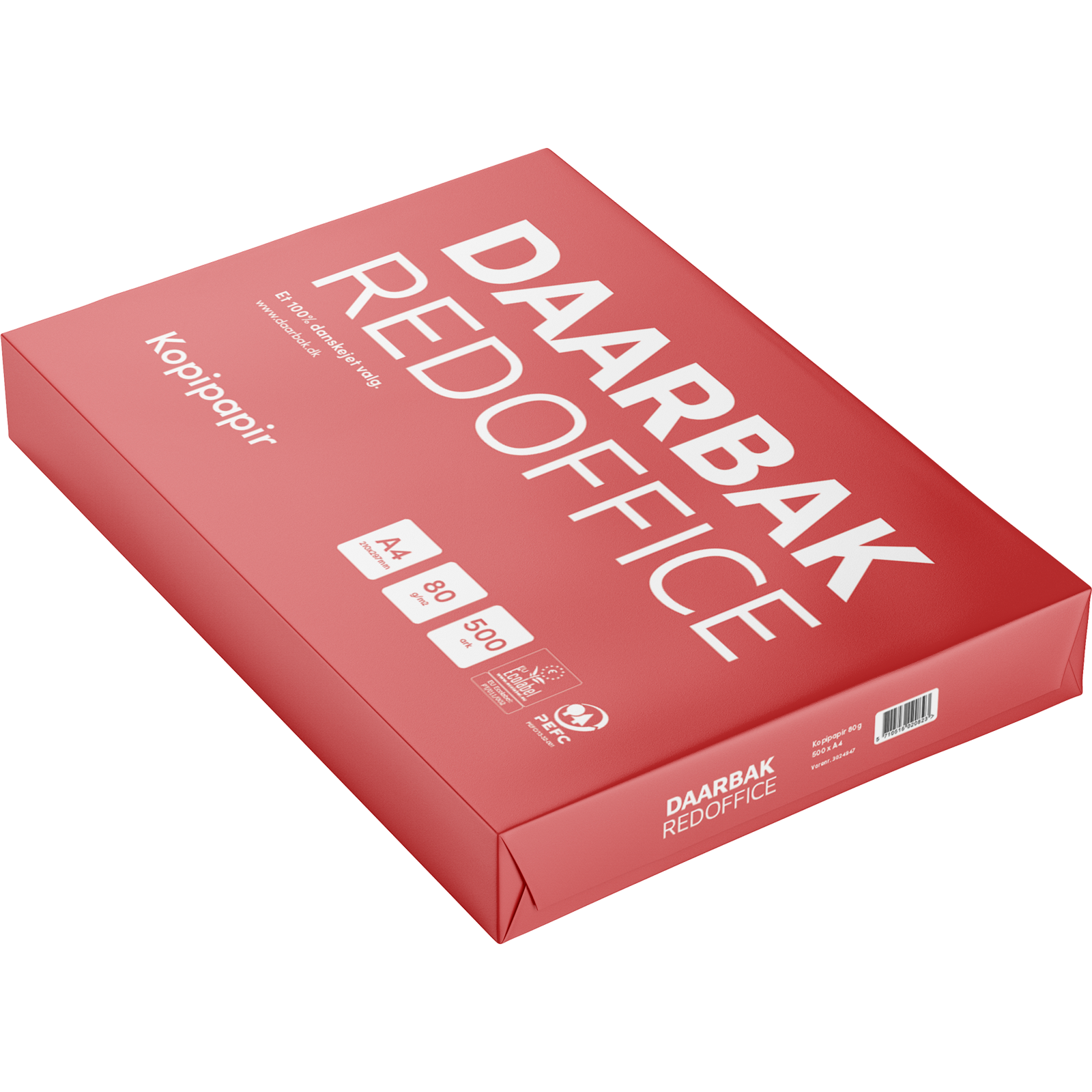Daarbak Redoffice Kopipapir A4 80g C-grade hvid 500ark