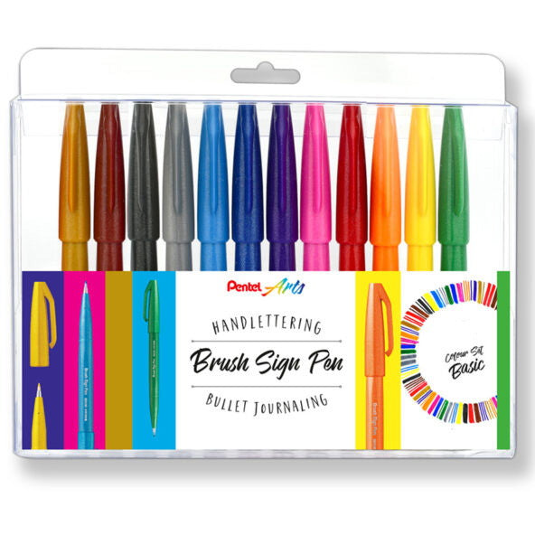 Pentel SES15 Brush Sign Pen 24stk