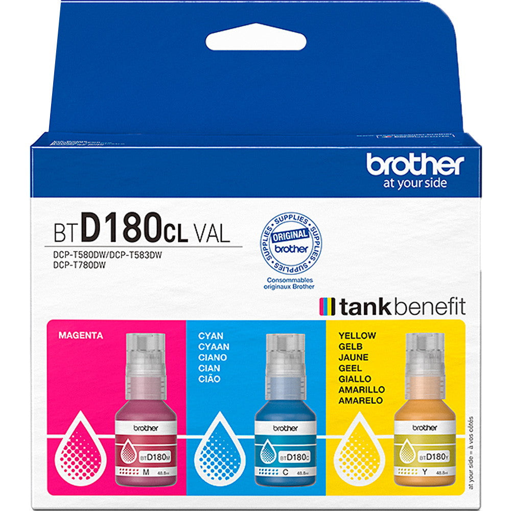 Brother BTD180CLVAL Valuepack blækflaske 3x5000sider