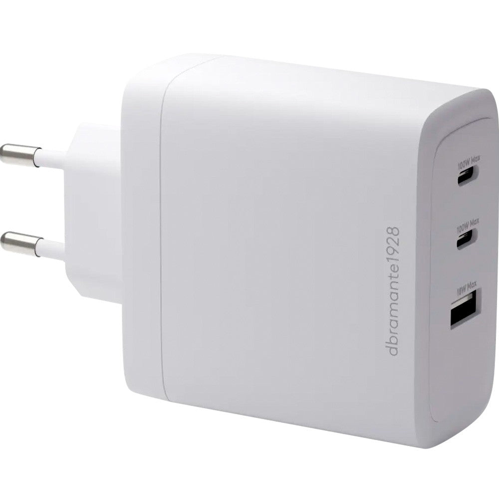 Dbramante1928  Re-Charge IT EU-vægoplader  2xUSB-C 100W +1xUSB-A hvid