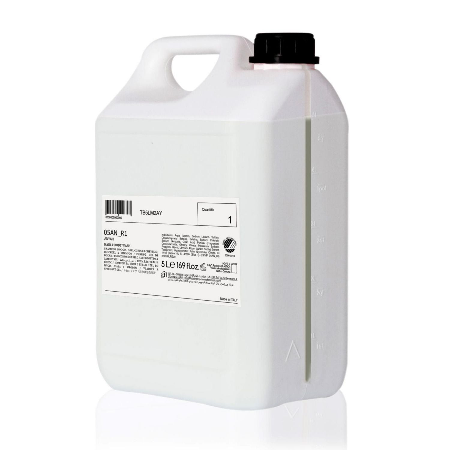 Shampoo Anyah Your Tenderness Gentle Hair&Body 5ltr Svanemærket m Parfume Refill,5 ltr/stk