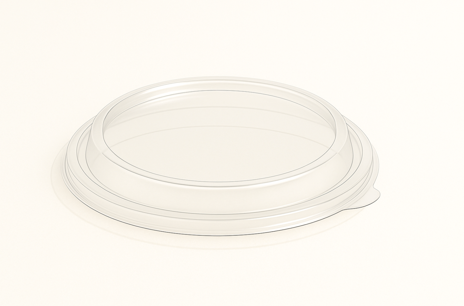 Plastlåg Rund Ø148mm Klar PET til 500-1000ml Salatskål (50 stk)
