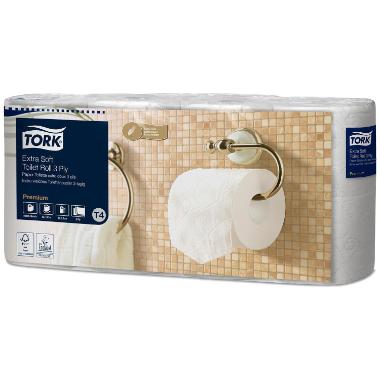 Toiletpapir Tork Extra Soft 3 lag 19.1 m Hvid,7 pk x 8 rl/krt