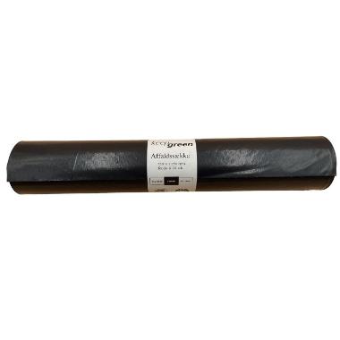 Affaldssække B750xL1150mm, Sort 125-liters – 55my (16 ruller)