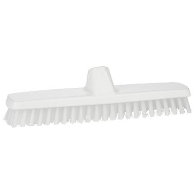 Gulvskrubbe 29 cm Stiv med Gevind PP Hvid,stk