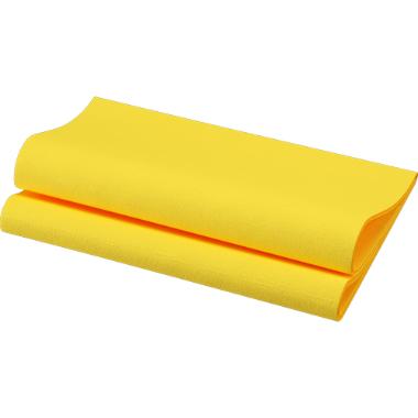Middagsserviet, 1/4 Fold, 3-lags, 40x40, Gul, Dunisoft, ( 60 stk )