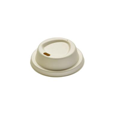 Drikkelåg Bagasse Ø80xH25mm Til Kaffebæger Natur,50 stk/ps