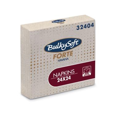 Serviet Bulkysoft L24xB24cm 2-lag Natur,100 stk/pk