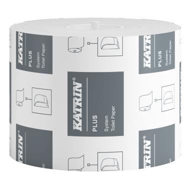 Toiletpapir Katrin Plus System L85.5mxB10cm 2-lag Hvid Nyfiber,36 rl/krt