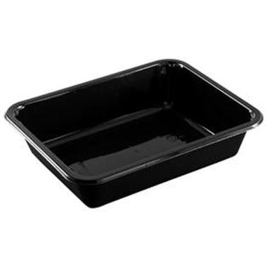 Plastbakke 1-rum Sort 227x178x50 mm HICPET – 360 stk