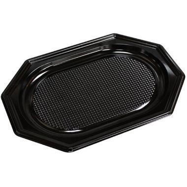 Serveringsfad, 25 x 35 x 3 cm, sort, PET, lille, 10 stk. pr. pakke