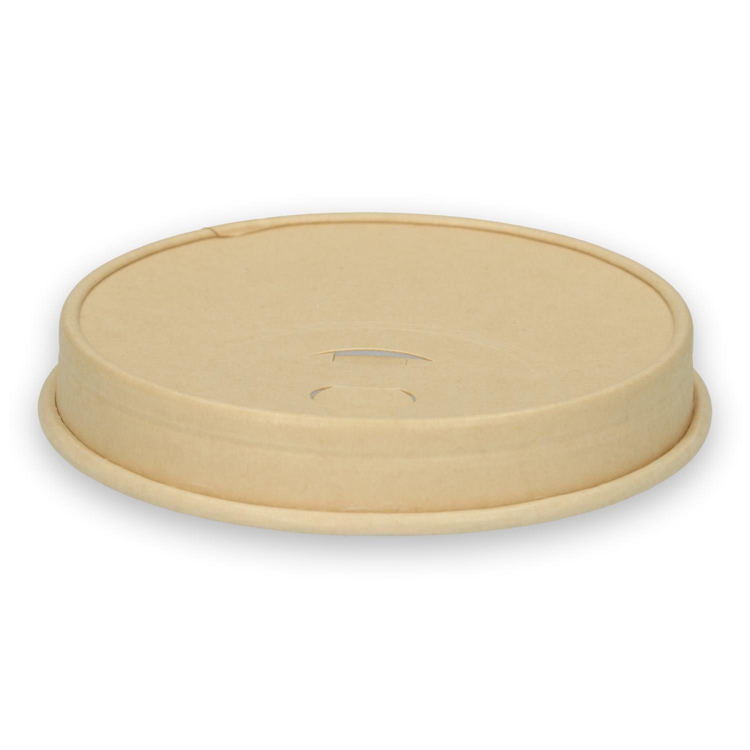 Drikkelåg Pap Ø80xH16mm Til Kaffebæger Natur Verive,50 stk/ps