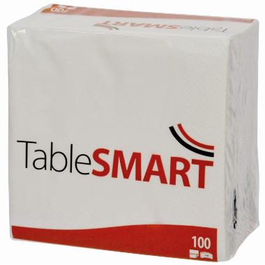 Serviet TableSMART 33x33 cm 2-lag hvid,100 stk/pk