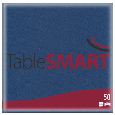 Middagsserviet, 1/4 Fold, 3-lags, 40x40, Blå, Tablesmart ( 50 stk )