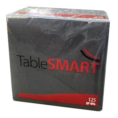 Frokostserviet, 1/4 Fold, 3-lags, 33x33, Table Smart, Sort, ( 125 stk )