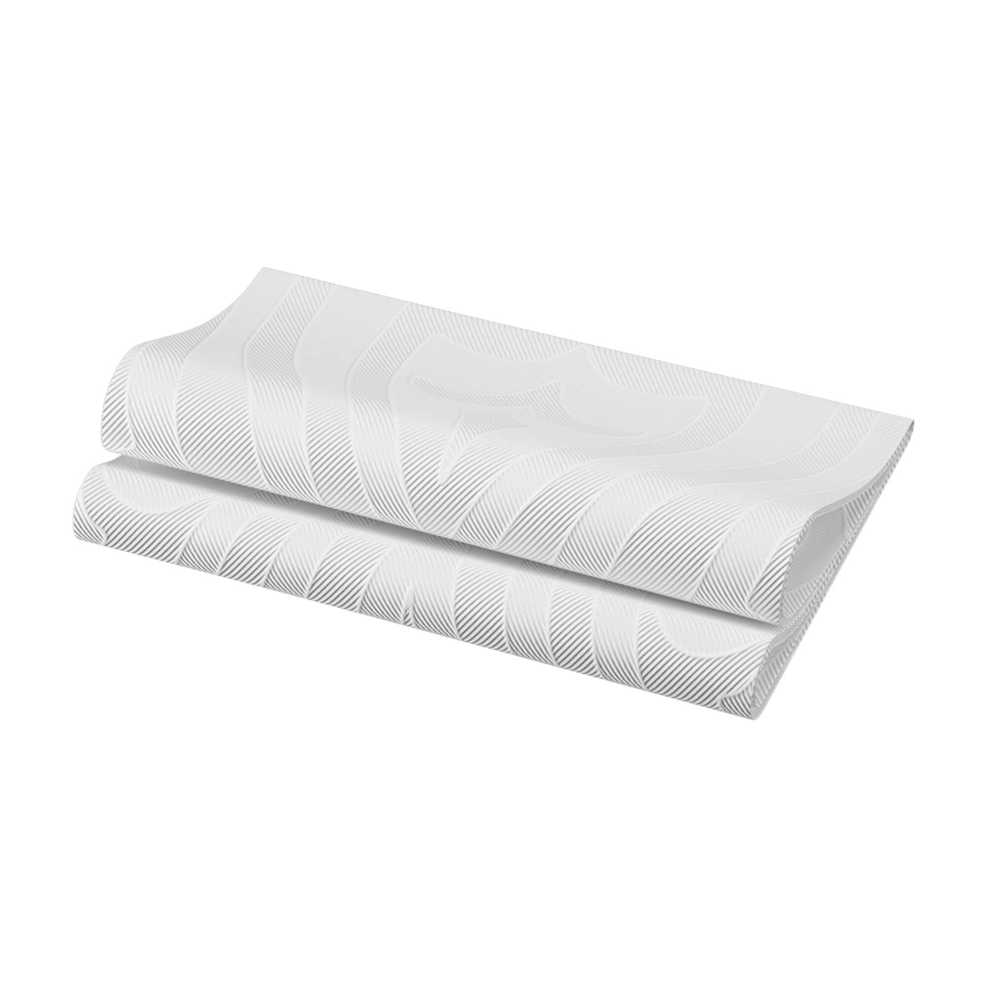 Middagsserviet, 1/4 Fold, 3-lags, 48x48, Hvid, Elegance Lily, ( 40 stk )