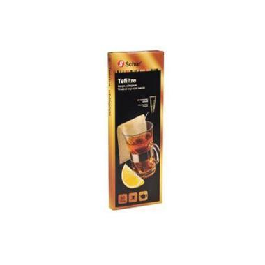Tefilter lang Schur B50/85xH256mm ubleget,50 stk/pk
