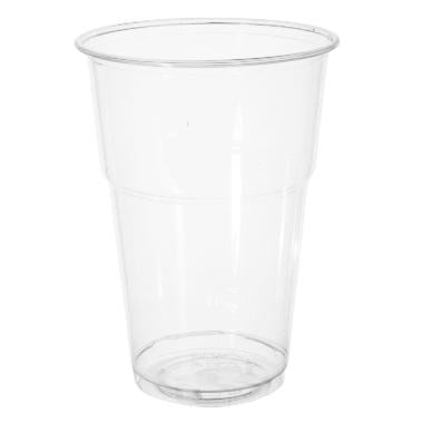Plastglas 40 cl Bioware H133 mm Ø95 mm Bionedbrydelig PLA Klar,50 stk/pk