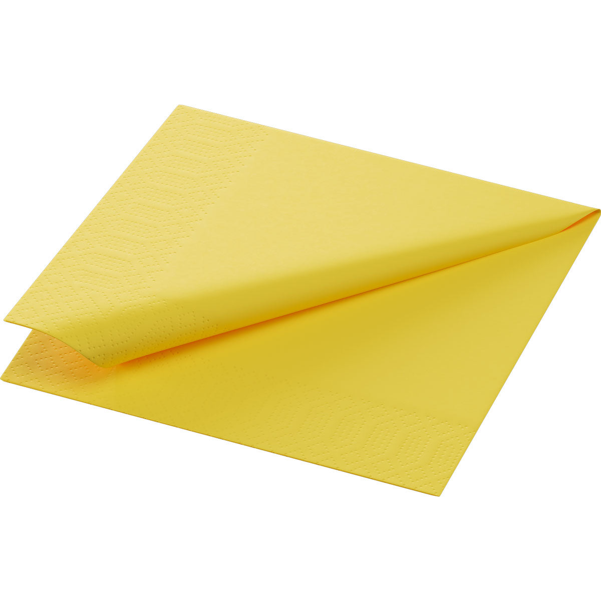 Kaffeserviet, 1/4 Fold, 3-lags, 24x24, Duni, Gul, ( 250 stk )