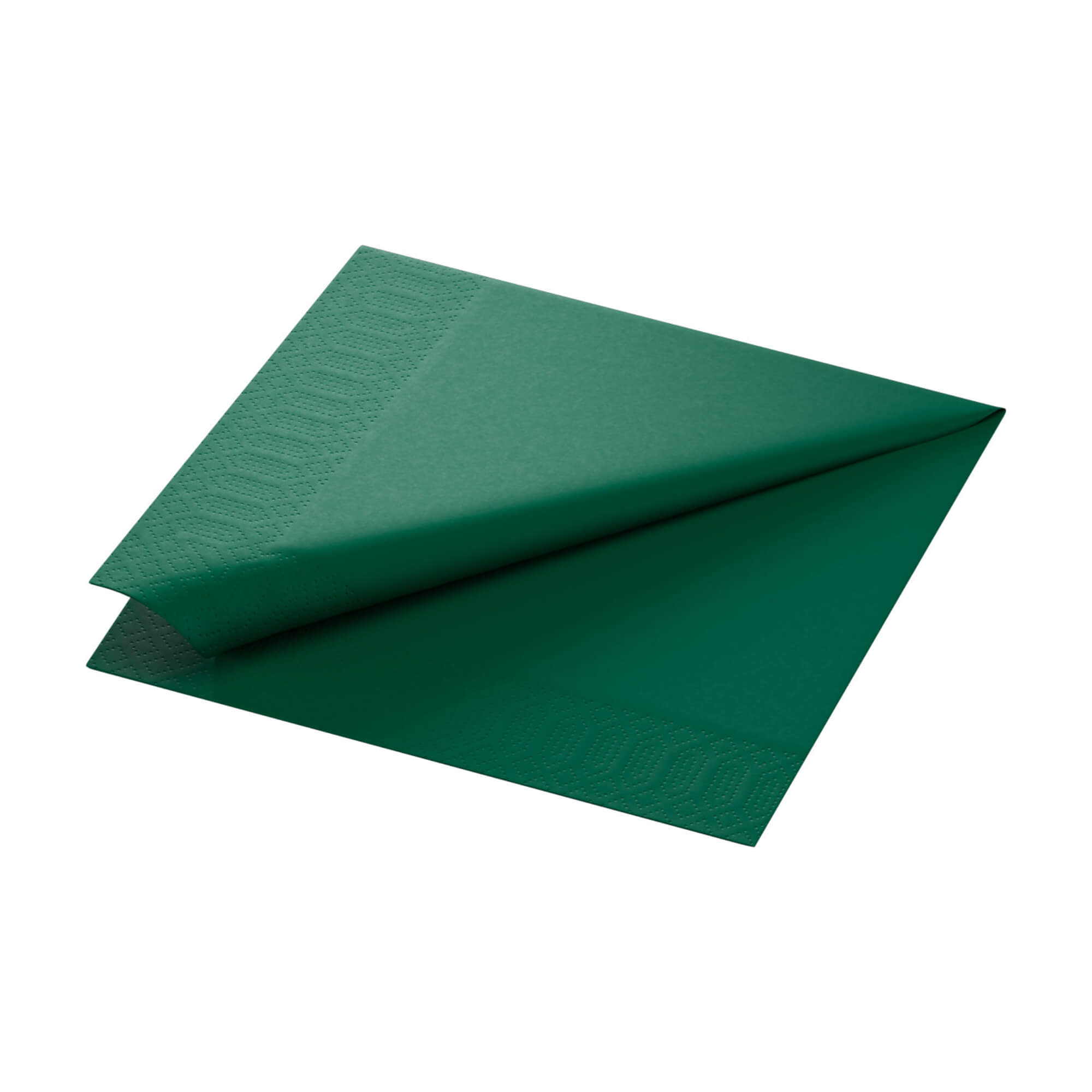 Middagsserviet, 1/4 Fold, 3-lags, 40x40, Mørkegrøn, Duni ( 125 stk )