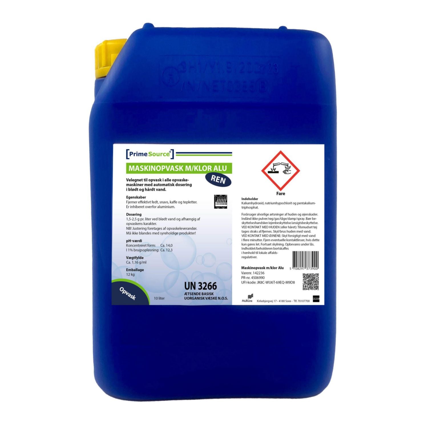 MS+ Maskinopvask M/Klor - Til Alu, 10 liter