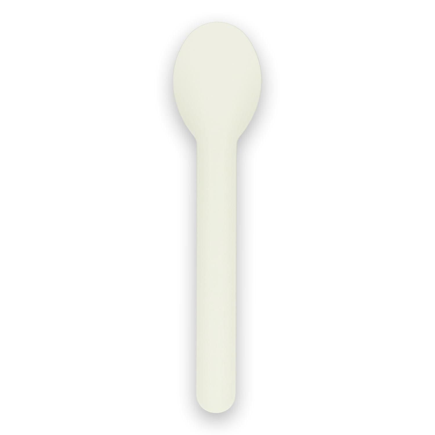 Spiseske Verive 157mm hårdt papir kraftig FSC bionedbrydelig glat overflade hvid,100 stk/ps