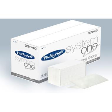 Serviet BulkySoft 160x215 mm 2-lag Interfold ONE system Hvid