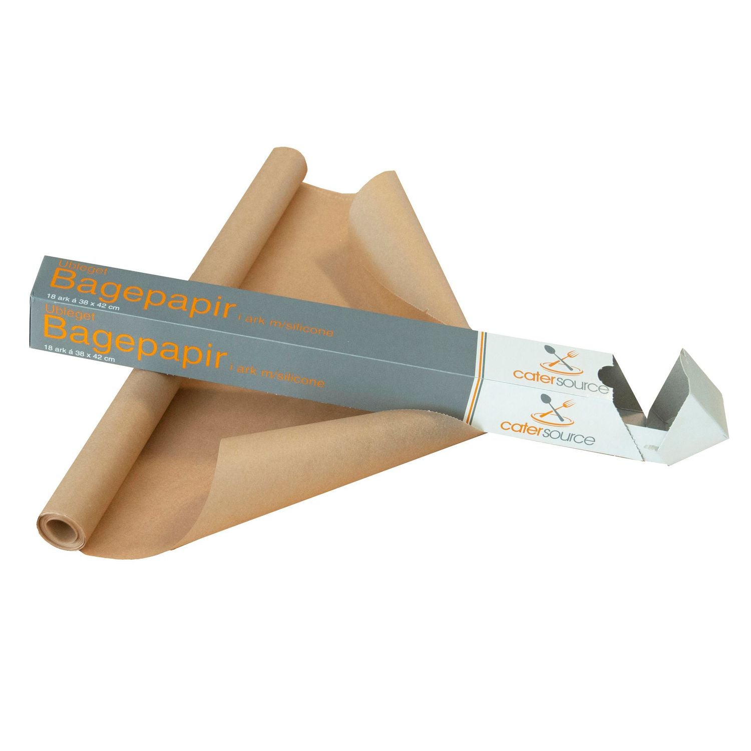 Bagepapir Catersource L10mxB38cm Papir FSC Med Silikone Brun,rl