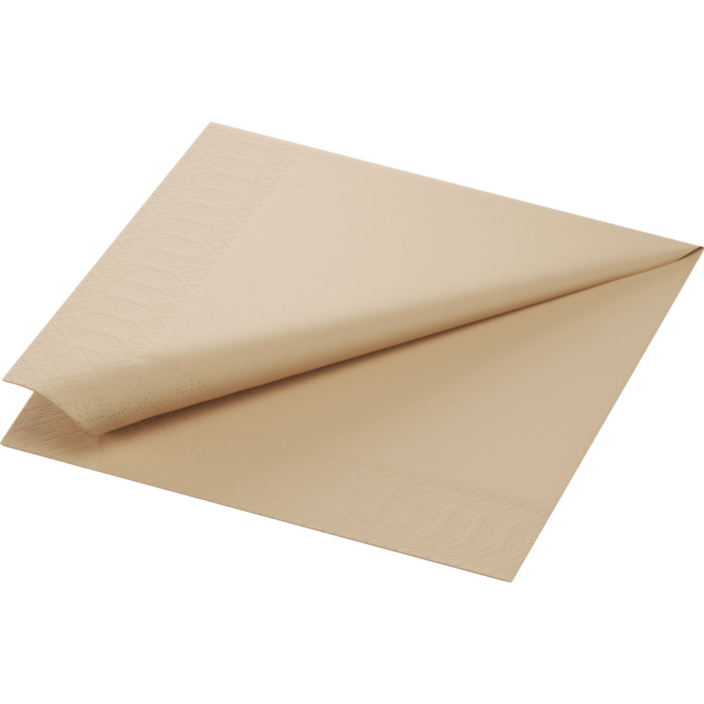 Serviet Duni Natural brown L40 x B40cm 3-lags 1/8 fold Brun,5 pk x 250 stk/krt
