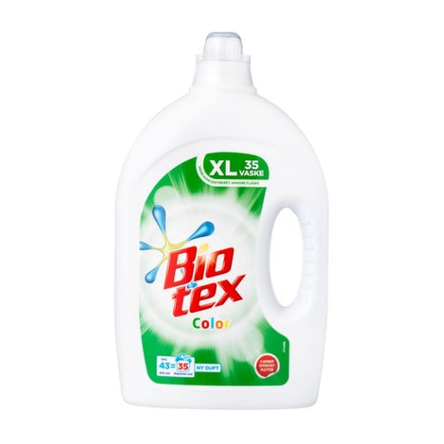 Tøjvask Flydende Bio-tex Color 1750ml med Parfume uden Blegemiddel/Optisk hvidt,1750 ml/dnk
