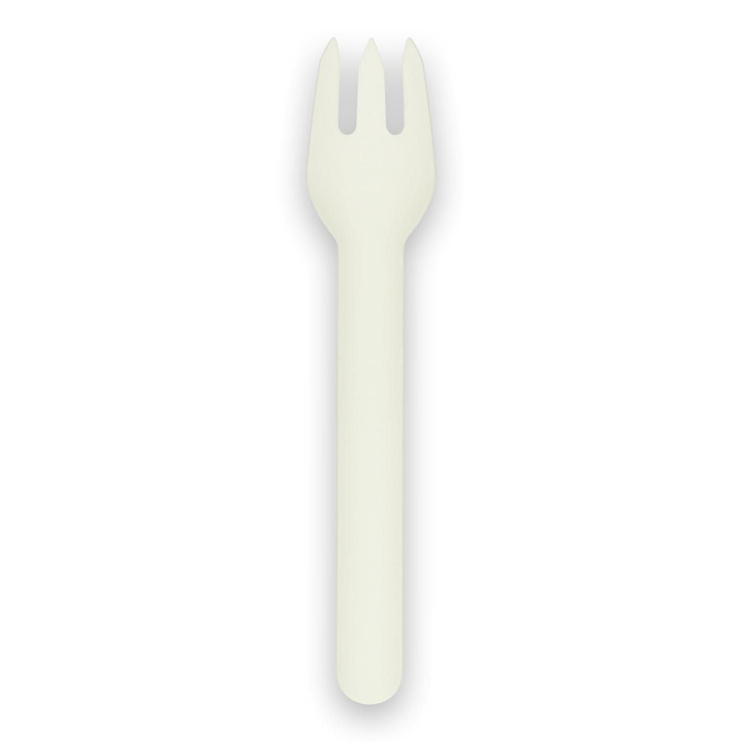Gaffel Verive 157mm hårdt papir kraftig FSC bionedbrydelig glat overflade hvid,100 stk/ps
