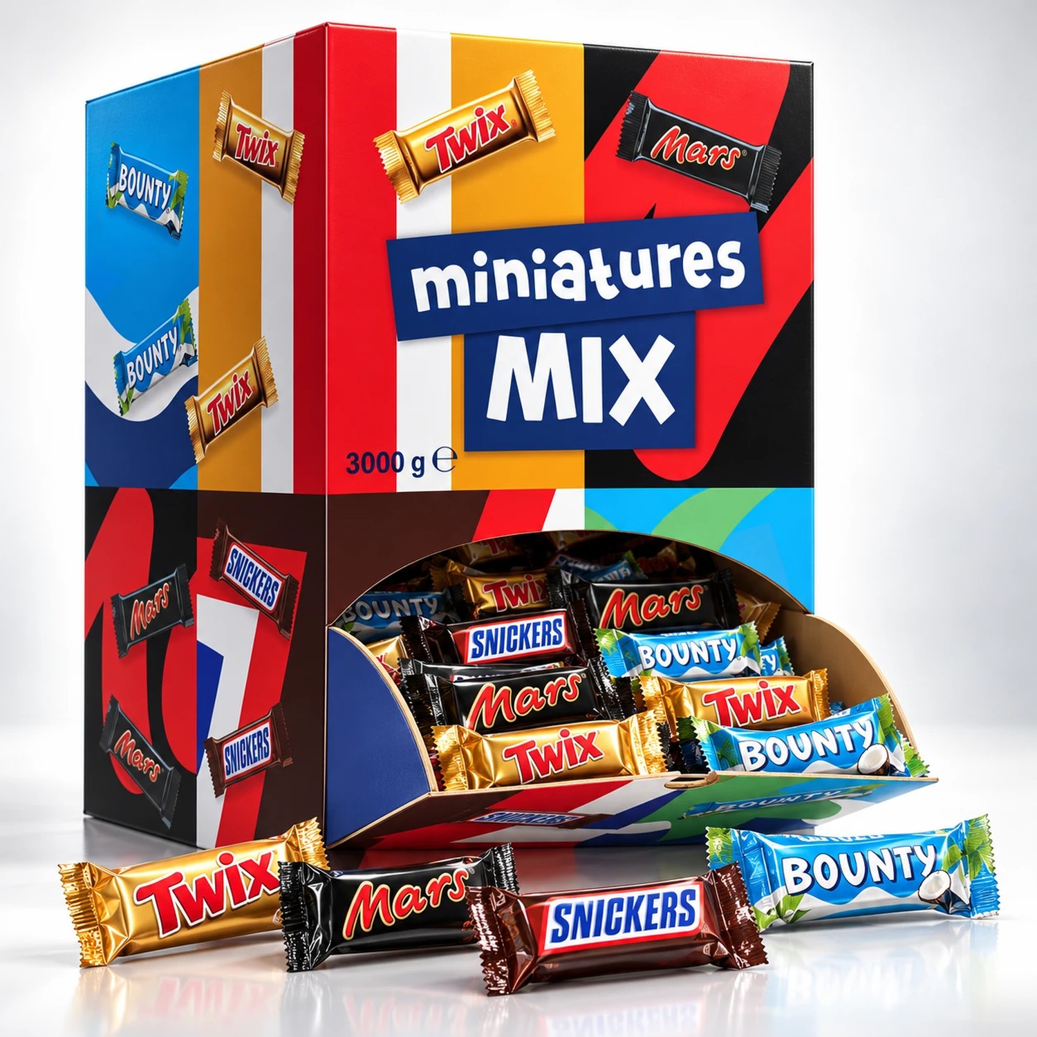 Chokolade, Mars Miniature Mix  i 3 kg smart Boks